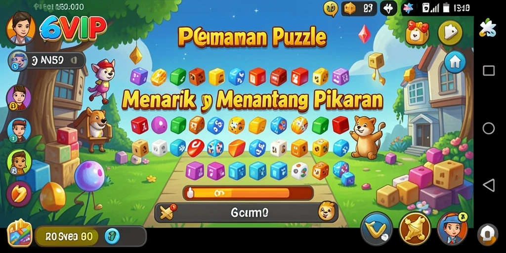Tampilan gameplay Puzzle yang menantang dan menarik di 6SVIP.