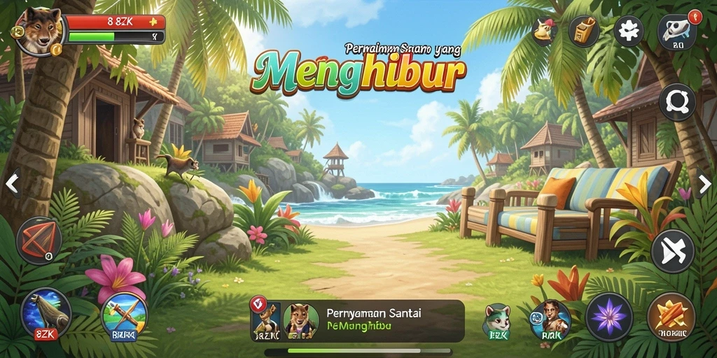 Screenshot gameplay 8ZK yang menampilkan pengalaman Casual yang seru.