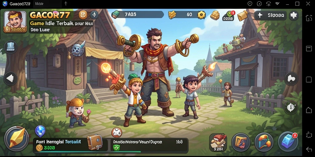 Tampilan visual menarik dari GACOR77 saat permainan Idle.