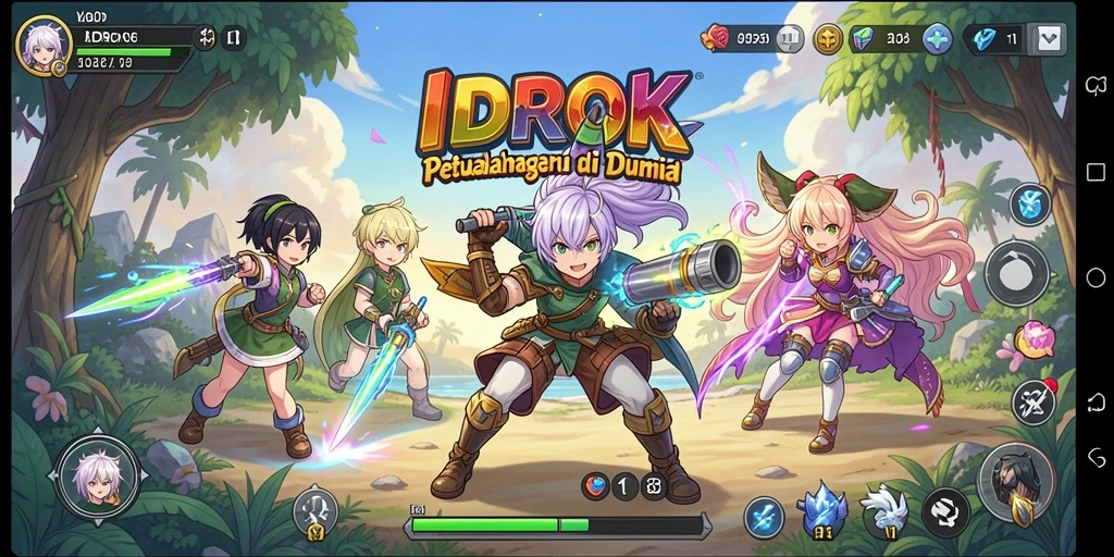 Tampilan menarik dari gameplay IDROK yang penuh aksi.