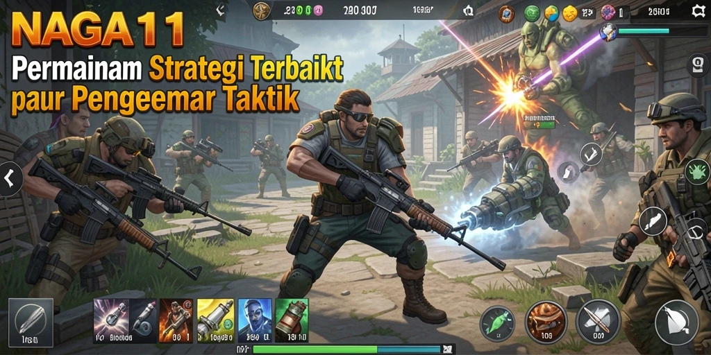 Tampilan gameplay seru dari NAGA11 yang penuh strategi dan taktik.