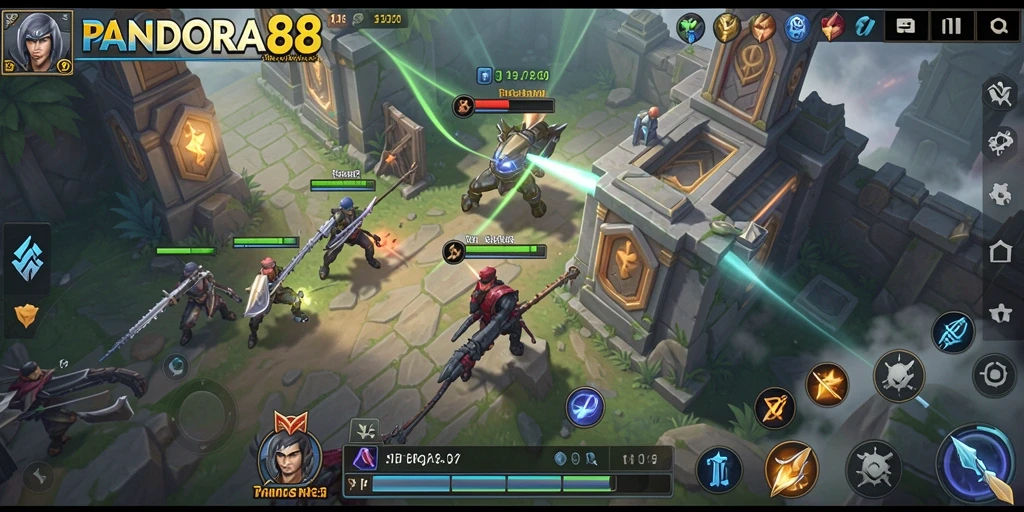 Screenshot PANDORA88 menampilkan taktik strategis dalam pertempuran.