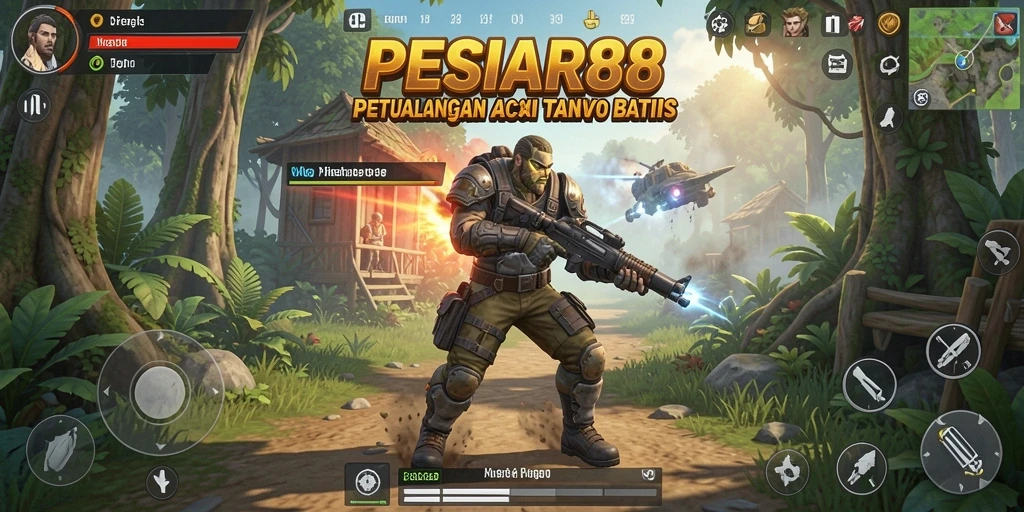 Tampilan aksi seru di dalam PESIAR88 dengan gameplay menegangkan.