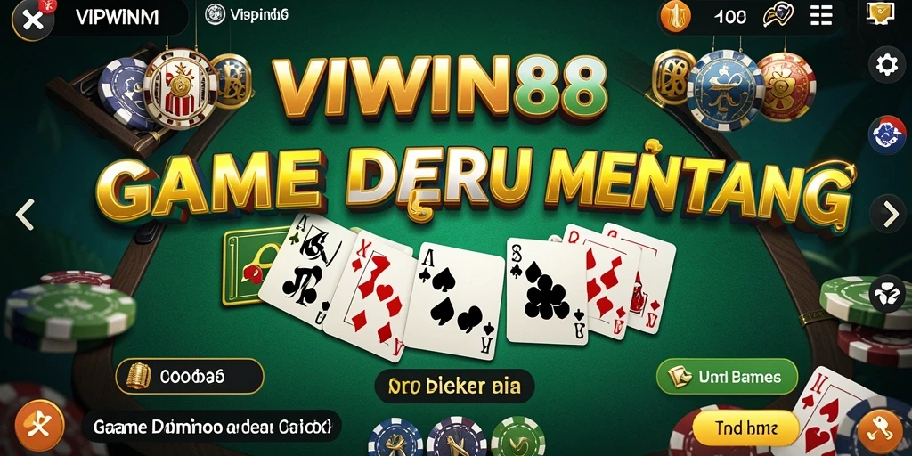 Tampilan gameplay seru dalam permainan Domino VIPWIN88.